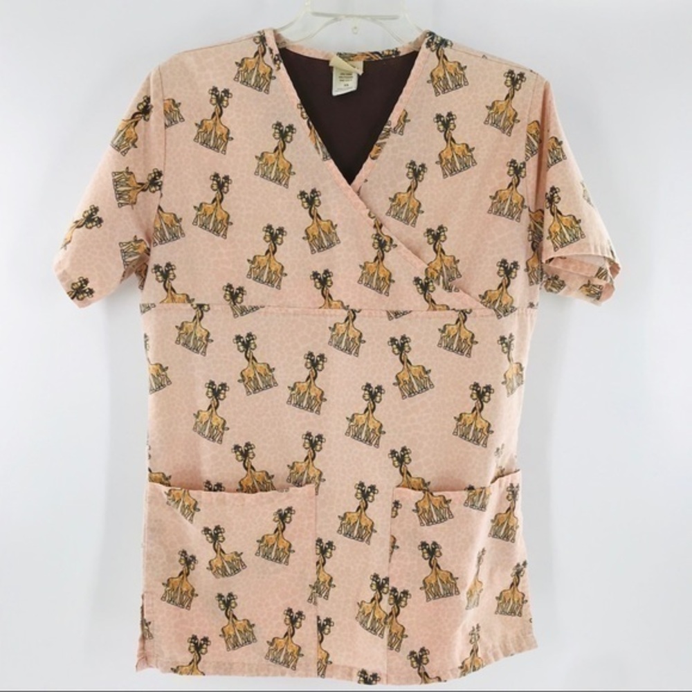 Black Star Scrub Top   Short sleeve